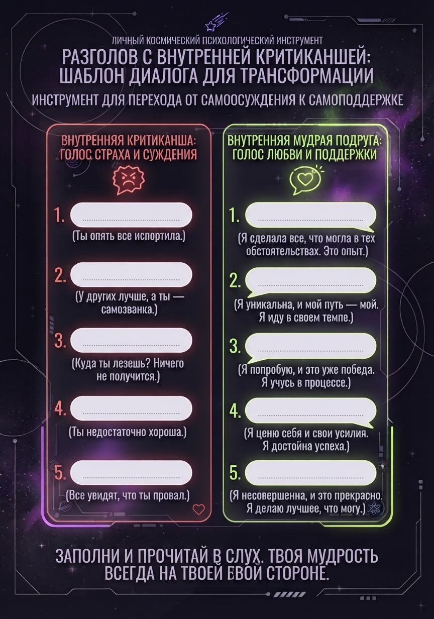 Разговор с внутренней критиканшей